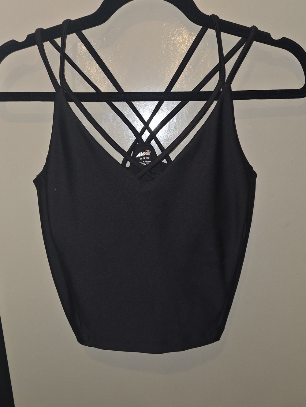 Avia Black Strappy Sports Bra Tank